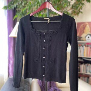 MAXSTUDIO Black Cardigan (S)